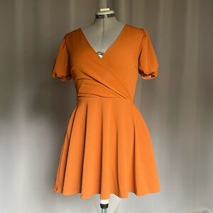 Short Faux Wrap Dress Fashion Nova | Size L